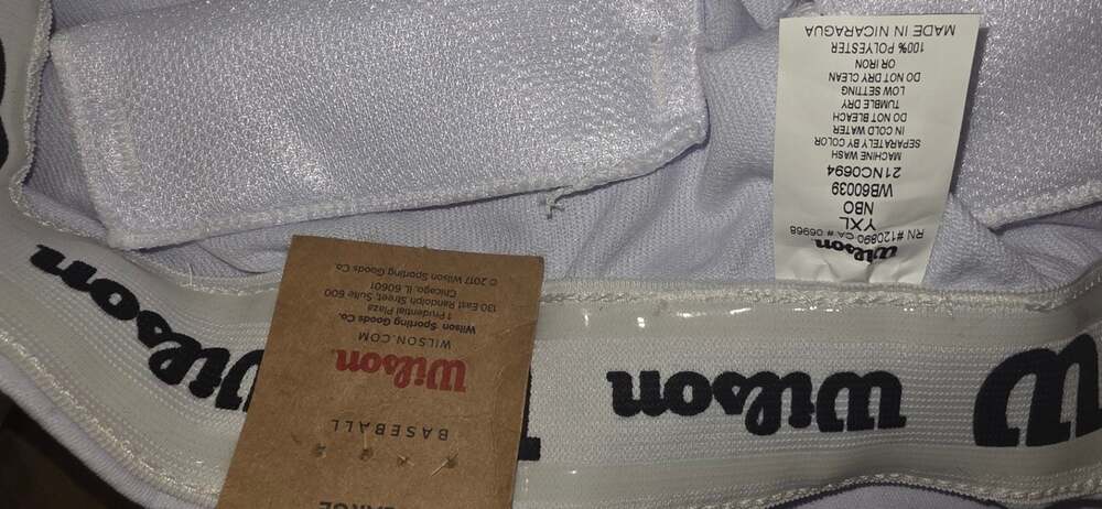 Wilson Youth Relaxed Fit Open Bottom Baseball Pants White Size YXL - Picture 5 of 5
